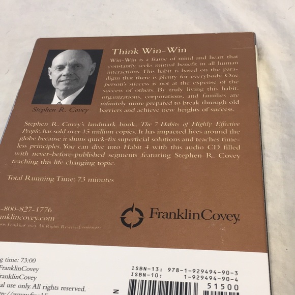 Stephen R Covey 7 Habits of Highly effective People Audio CDs Habits 4-5 & 6 NEW - Picture 9 of 9